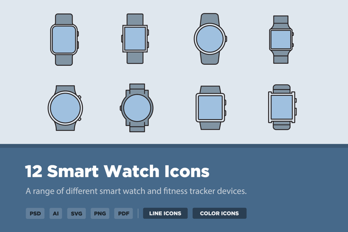 12 Smart Watch Icons