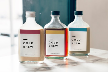 Cold brew coffee bottle mockup design