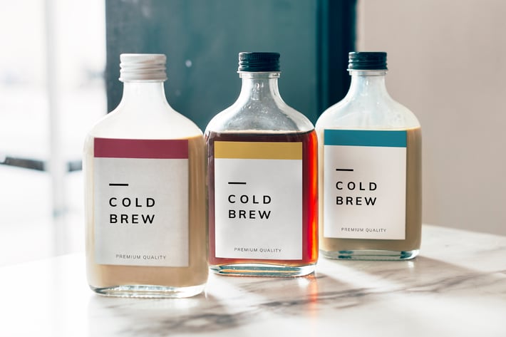 Cold brew coffee bottle mockup design
