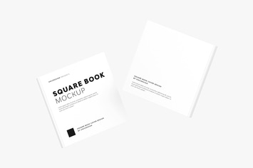 Square Book Mockup