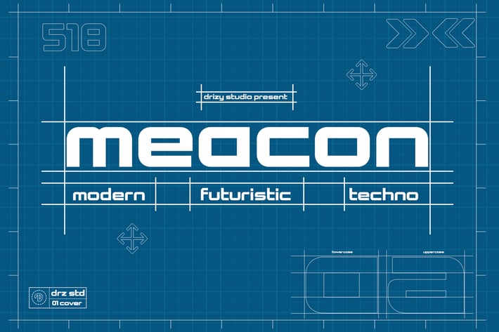 Meacon - Modern Futuristic Font