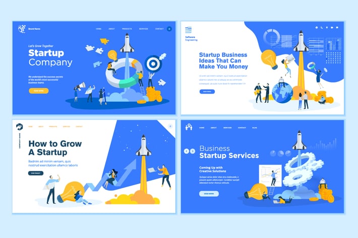 Set of Web Page Design Templates
