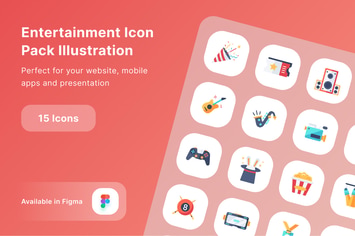 Entertainment Icon Pack Illustration