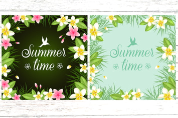 Tropical Summer Floral Frame