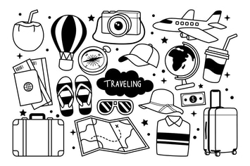 Traveling Doodle Illustration