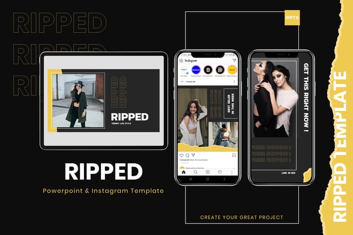 Ripped - Powerpoint & Instagram Template