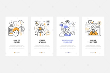 Psychological Problems - Line Design Style Banners