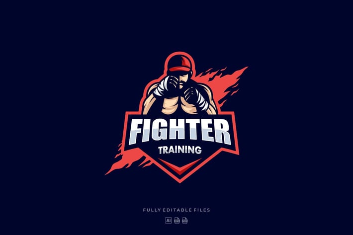 Boxer Sports and E-sports Style Logo