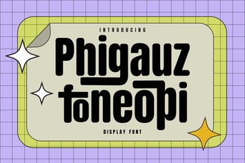 Phigauz Foneopi Sans Serif Rounded Font Game Kids