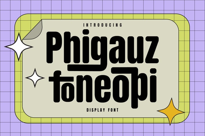 Phigauz Foneopi Sans Serif Rounded Font Game Kids
