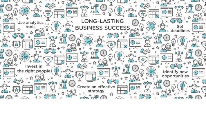 Long-Lasting Business Success Vector Illustration