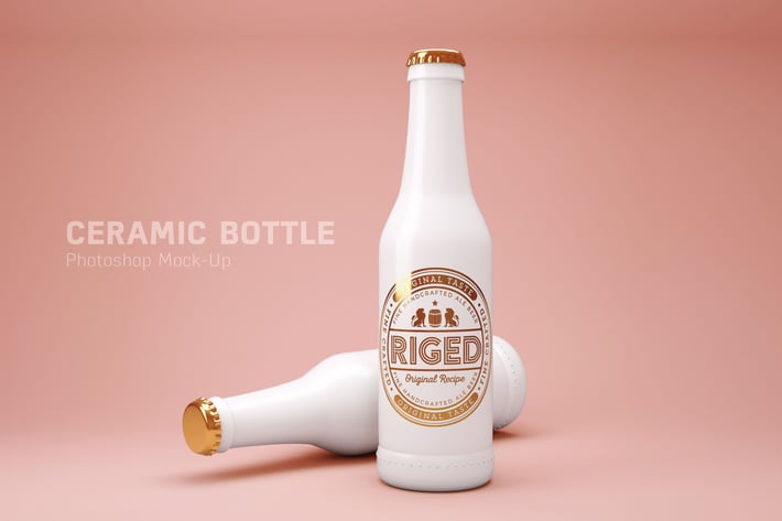 Ceramic bottle PSD Mock-Up