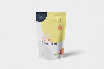 Paper Pouch Bag Mockup - Large Size