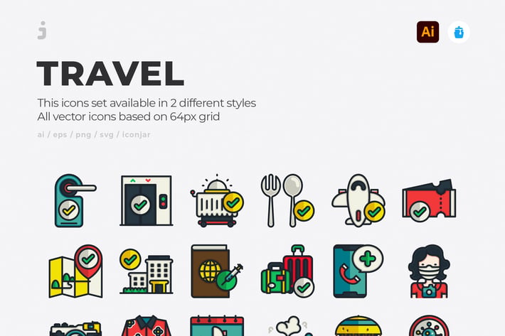 30 Travel Icons