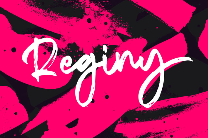 Reginy - Textured Brush Font
