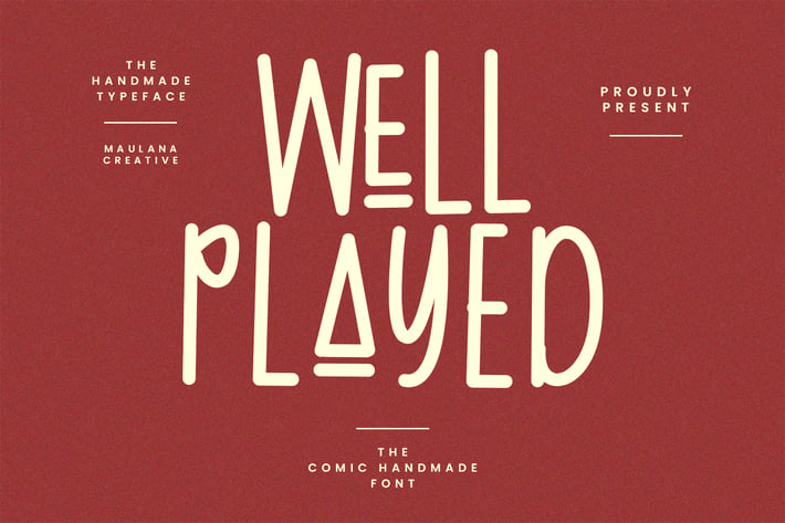 Well Played Handmade Display Font