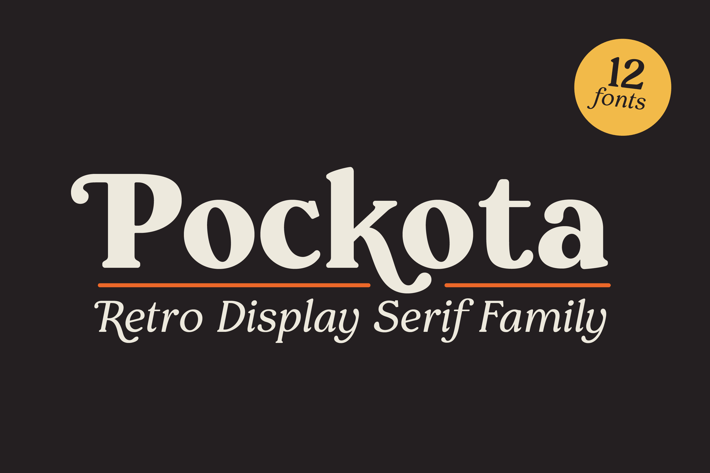 Pockota  |  Retro Display Serif Family