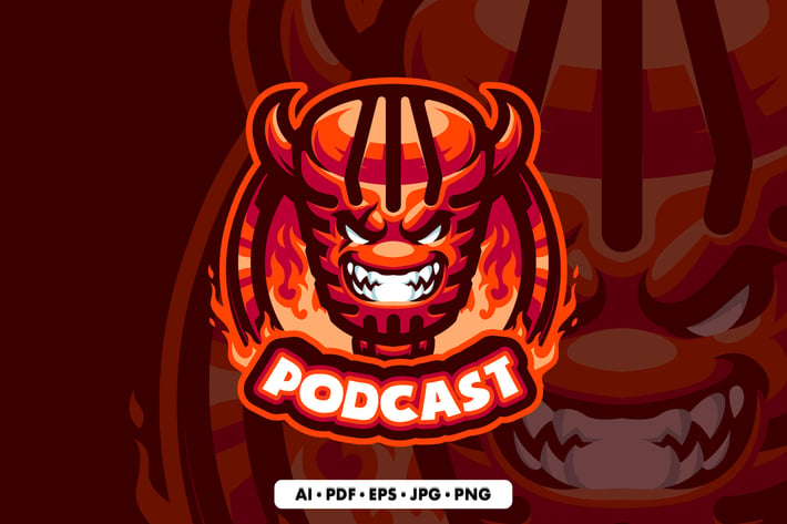 Podcast 2 Logo Template