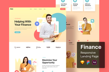 Finance Responsive Landing Page
