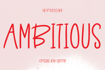 Ambitious - Fun Sans Serif Font