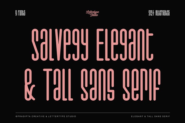 Salvegy Elegant & Tall Sans Serif