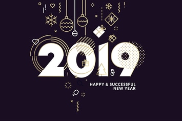 Business Happy New Year 2019 Greeting Card