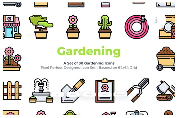 30 Gardening Icons