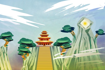 Chinese Temple - Ilustration Background