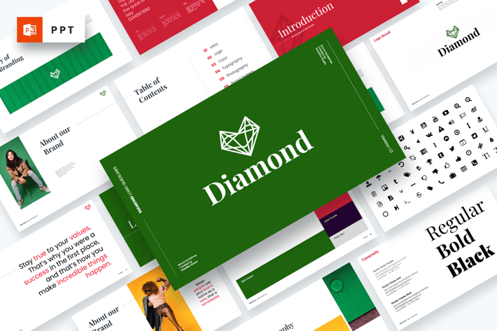 Diamond - Brand Guidelines Powerpoint Template
