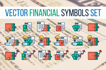 Financial Symbols Set