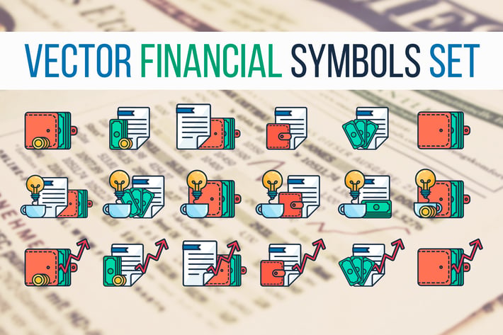 Financial Symbols Set