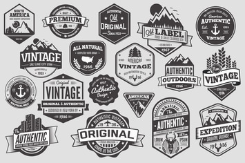 18 Vintage Badges and Logos