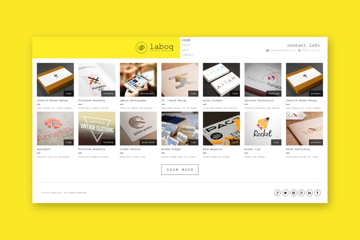 Laboq - Minimal Creative PSD Template