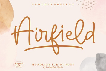 Airfield Monoline Script Font