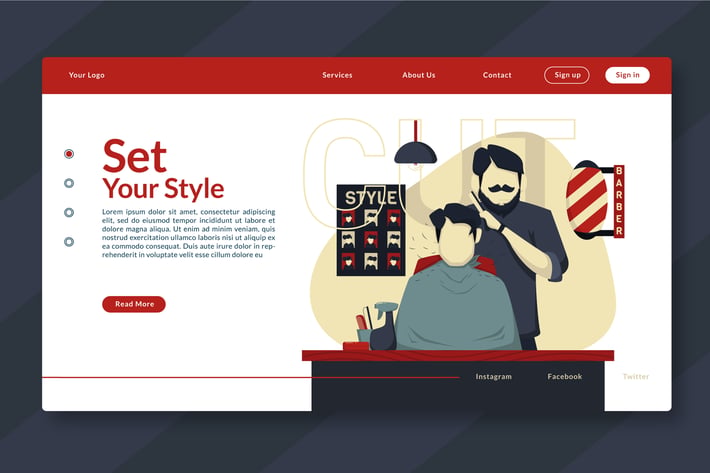 Set Your Style - Web Header & Vector Illustration