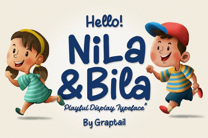 Hello! Nila & Bila Typeface