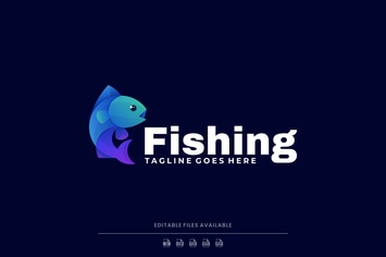 Fish Gradient Colorful Logo
