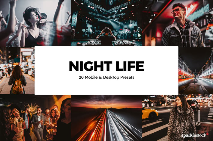 20 Night Life Lightroom Presets & LUTs