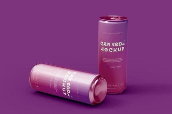 Soda Can Mockup.