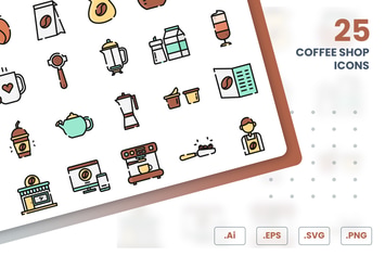 Coffee Shop Icons Set