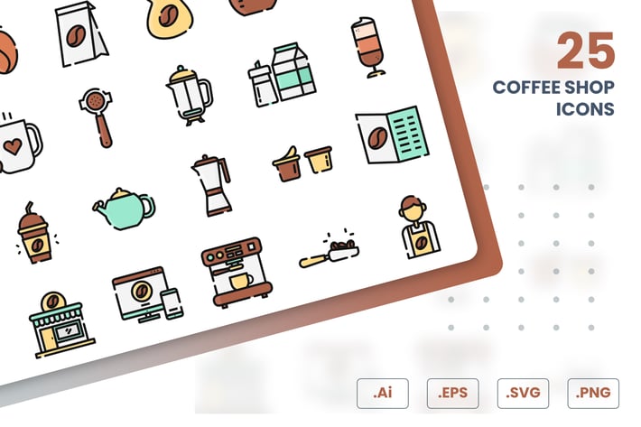 Coffee Shop Icons Set