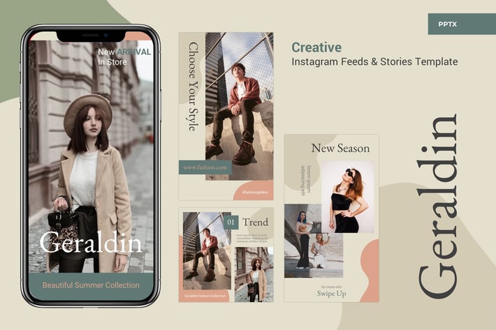 Instagram Feeds & Stories Template - Powerpoint
