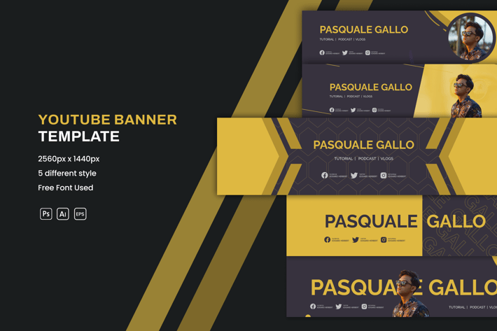 Modern Youtube Banner Template
