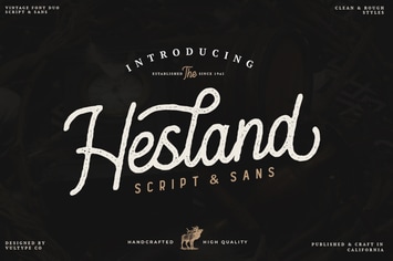 Hesland Vintage Font