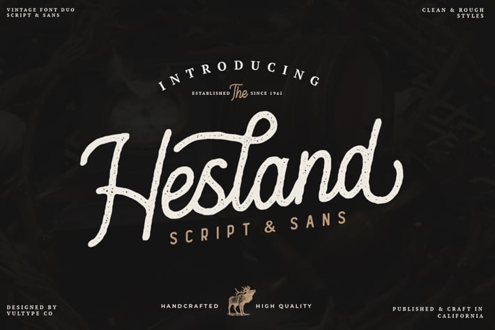 Hesland Vintage Font