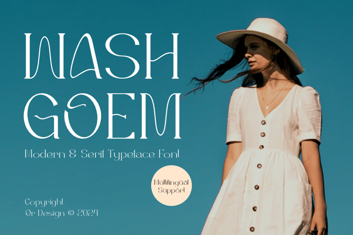 Washgoem - Modern & Serif Typeface Font
