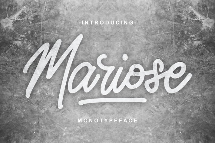 Mariose | Monotypeface Script Font