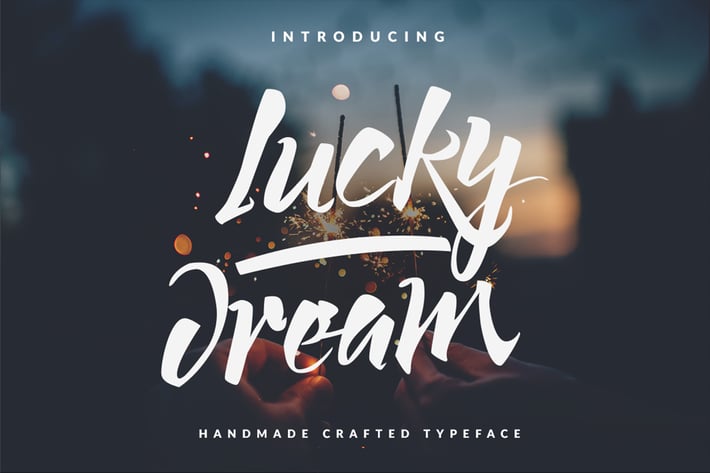 Lucky Dream Retro Modern Signature Script