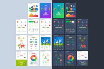 Vector Illustrations of Modern Infographics. Big S