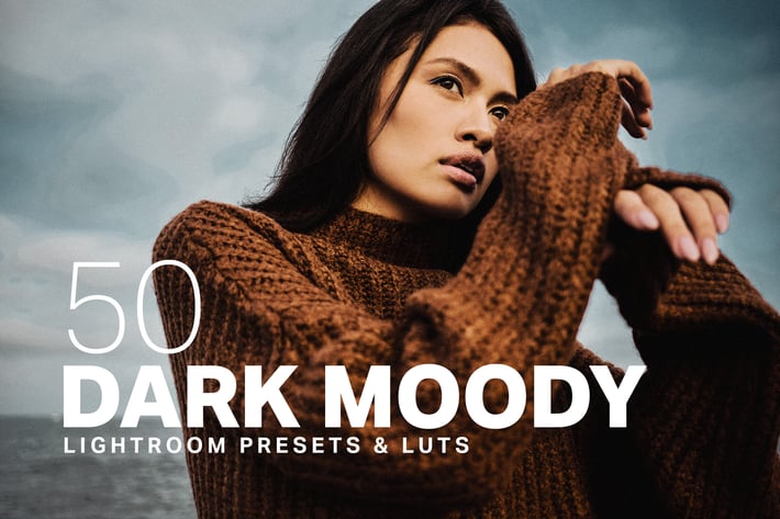 50 Dark Moody Lightroom Presets LUTs